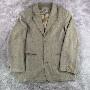 The Territory Ahead Silk Blazer Men's 38R Small Tan Textured Sport Coat Jacket